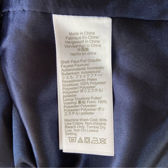 J. Crew Teddy Sherpa Black Double Breasted Coat #BA548 Medium Petite - Picture 7 of 8